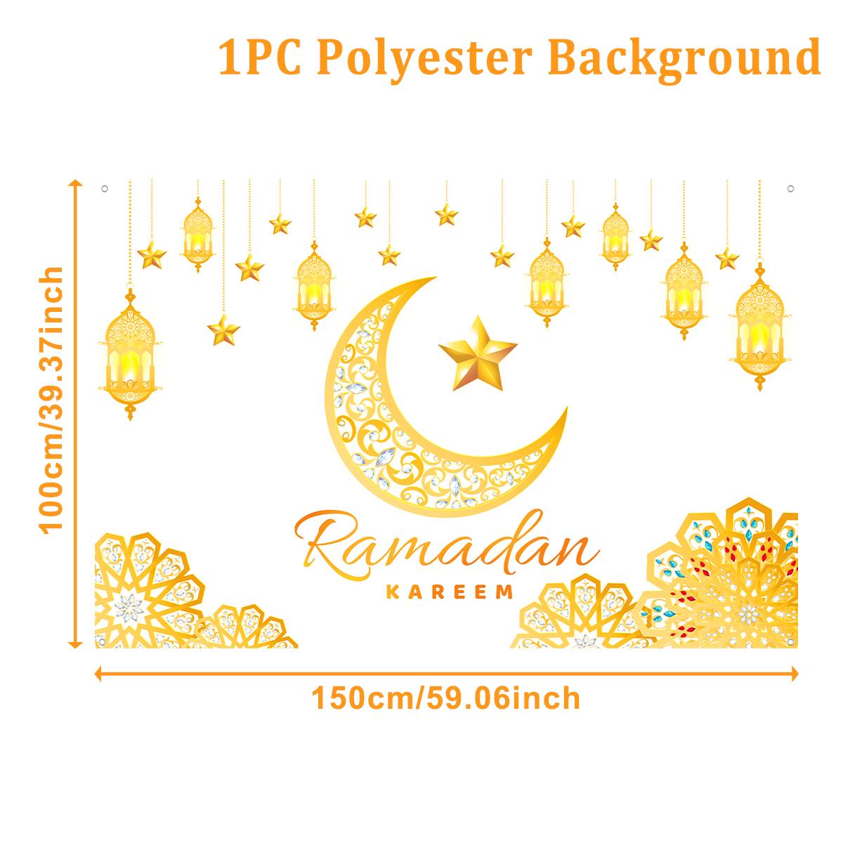 

150x100cm Eid al Fitr Mubarak Ramadan Karim Background Islamic Muslim Party Background Eid al Fitr Gifts Ramadan Decoration