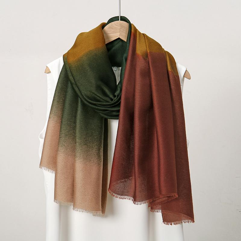 New Tie-dyed Cotton Hijabs For Women Scarf Plain Shawls Wrap Femme Musulman Ombre Viscose Headscarf Islam Turban Headband Scarf