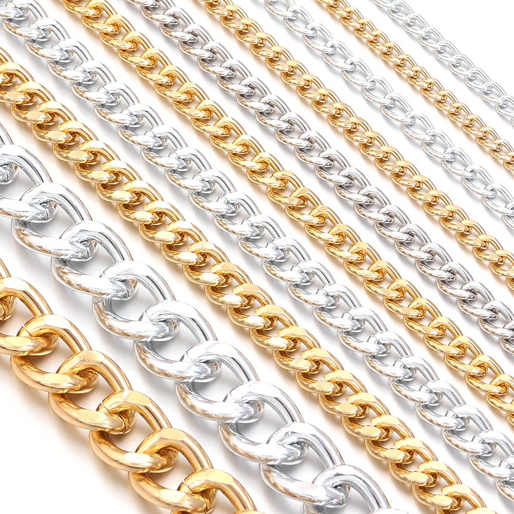 5Yards/Roll Metal Aluminum O-Shaped Chains Twisted Chain Bulk Chain For Jewelry Making Bracelet Necklace Bag Chain Accessories