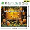 Anpassbare Bienen- und Waben-Wandteppich-Kulisse für Geburtstagsfeier