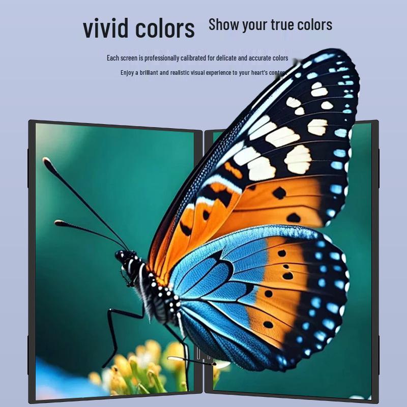 Multi-Screen Portable Notebook Expansion: Dual and Triple Screen Display for Convenient Use and Efficient Stock Trading.