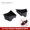 For 2024 Tesla Model 3 highland Rear Trunk Left Side Storage Box with Cover Tail Boot Organizer Partition Decoration Accessories