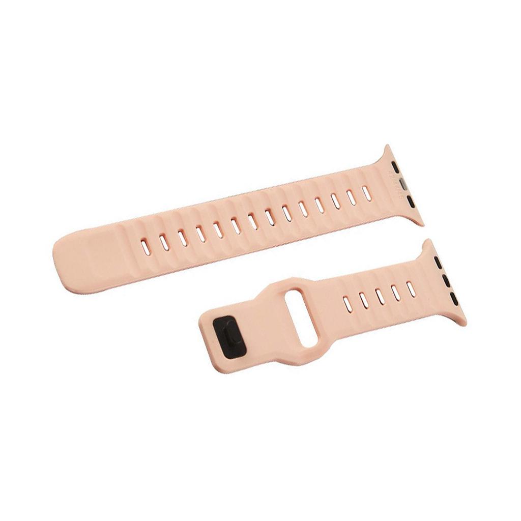 iWatch 7 Diamond Buckle S9 Silicone Strap with Wave Pattern for Apple Ultra Watch