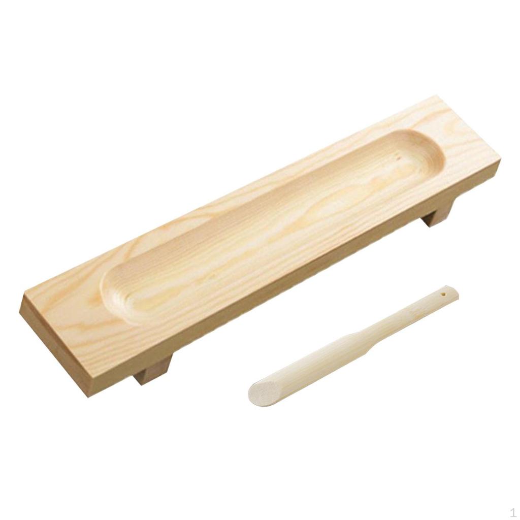 Dumplings Plate Restaurant Rectangular Wooden Serving Tray for Party