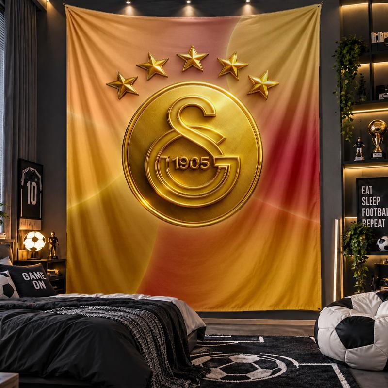 Arazzo da Appendere a Parete Tessuto Stampato Galatasaray FC per Soggiorno Camera da Letto Decorazione Casa