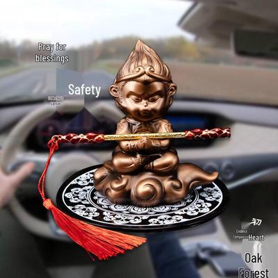 Sun Wukong Cute Monkey Car Interior Ornament - Creative Center Console Accessory for Men