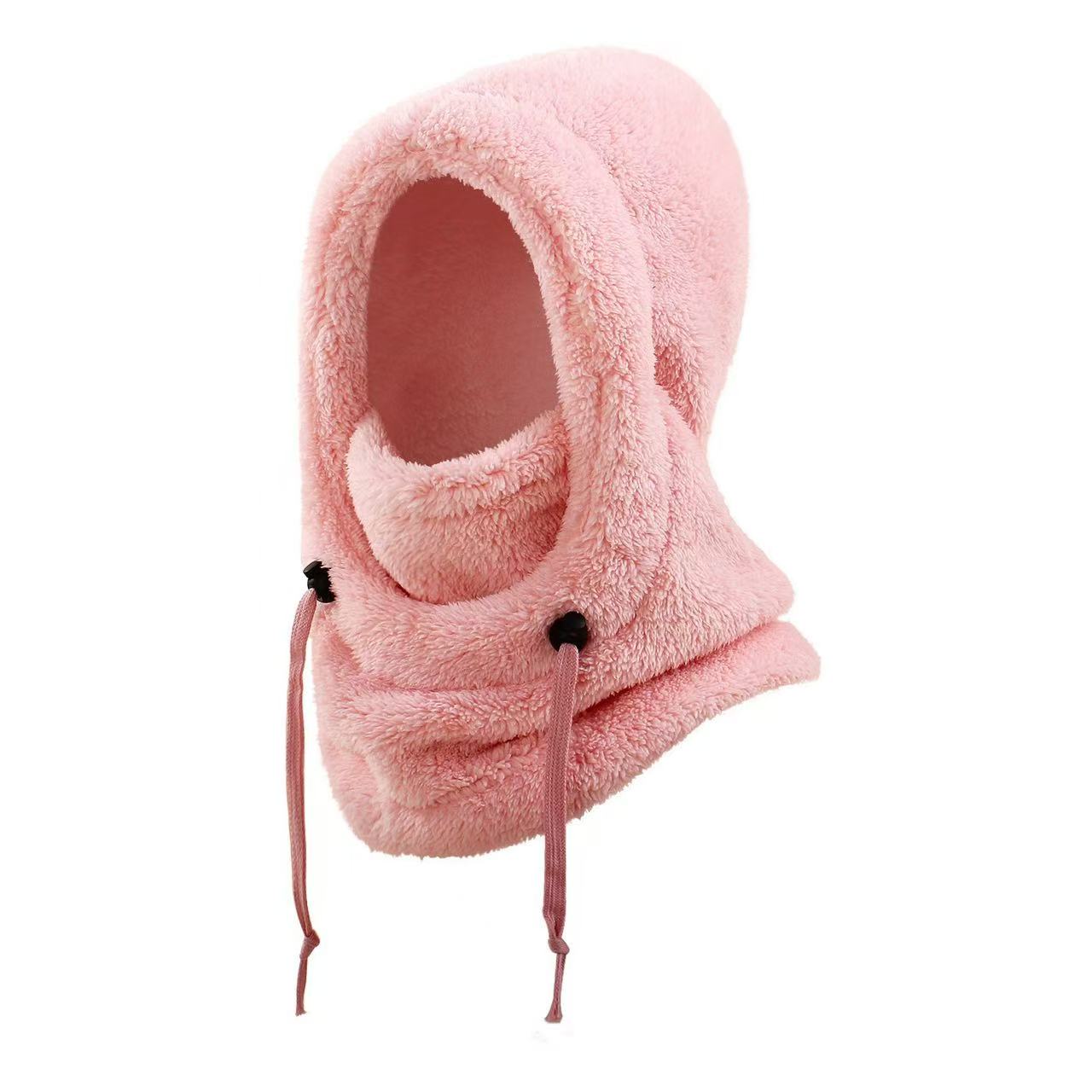 

Integrated cold-proof hat and scarf, winter cold-proof ear-protecting and windproof face mask for boys and girls aged 3 to 10 3-10Y розовый
