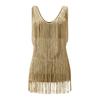 Sexy V-Neck Backless Bodycon Dress for Women 2024 Summer Fringe Tassel Club Party Prom Mini Dress Elegant Flapper Dress Vestidos