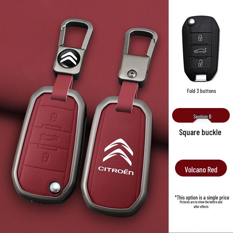 Pouzdro na klíče Citroen pro C4/C5 (2011-2013) Modely - Sklápěcí kovová přezka na skořápku
