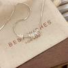 Textured Sterling Silver Women's Necklace - New Stylish INS Design, Light Luxury, Versatile Collarbone Chain