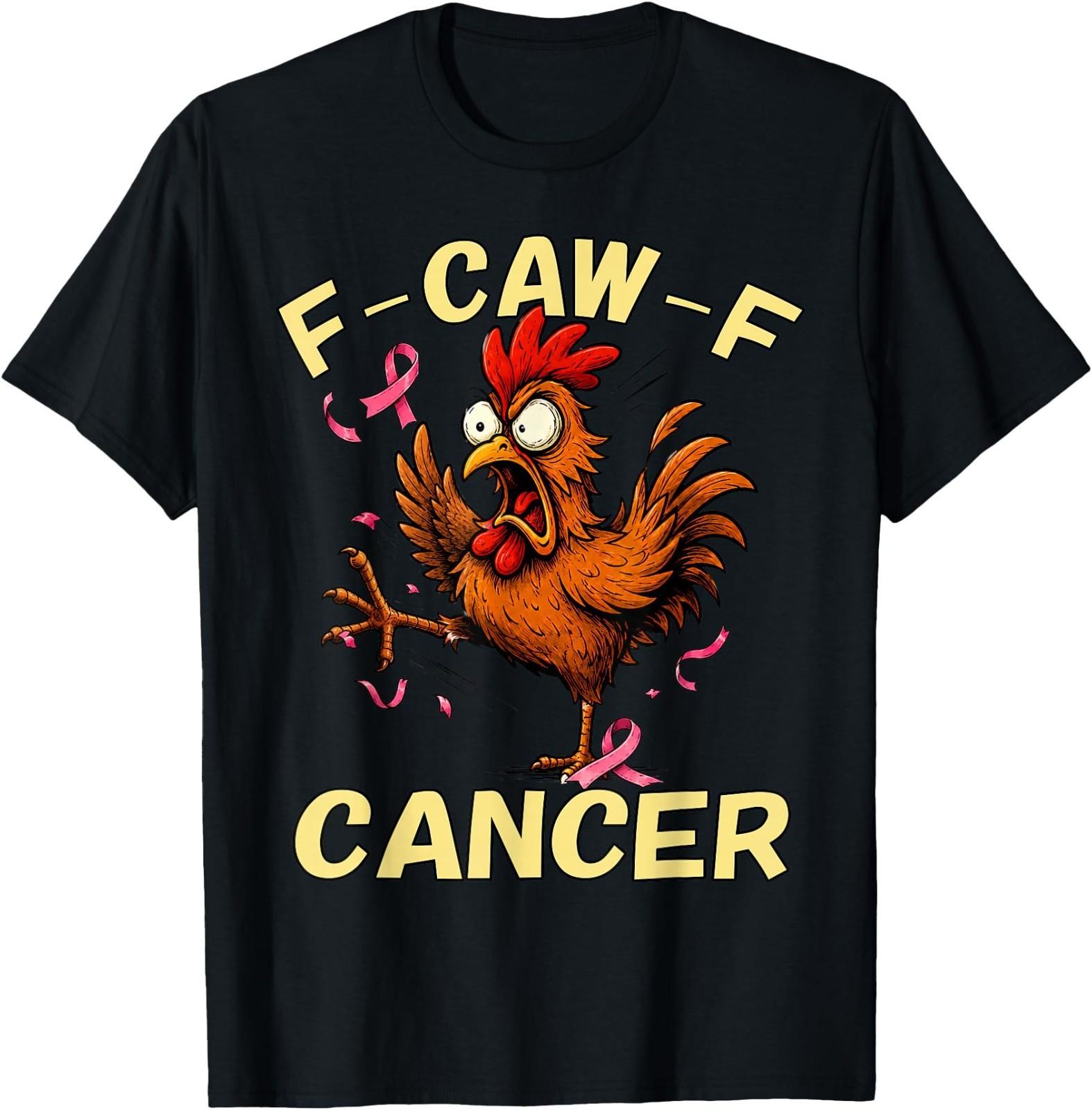 F-Caw-F Rooster Breast Cancer Awareness Chicken FCAWF Cancer T-Shirt M