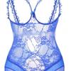 European & American Lace Open Crotch See-through Sexy Lingerie Bodysuit