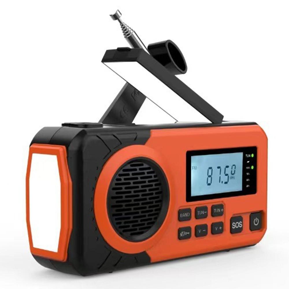 

375 AM FM SW Radio Solar Charging Hand Crank Portable LED Flashlight Power Bank Phone Charger (EU Version) Type A