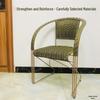 Comfortable and Sturdy Rattan Balcony Chair for Elderly - Woven Backrest for Long Sitting
