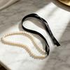 Accessories, retro long bow imitation pearl necklace, fashionable versatile personality gothic necklace