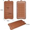 4-Pack Silicone Chocolate Molds for Homemade Chocolate, Candy, Jelly, or Ice Cubes, Brown, Rectangle