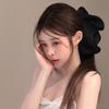 Soft Pleated Chiffon Flower Banana Hair Clips Anti Slip Holder Elegant Hair Barrettes Women Daily Wedding Party Hair Accessories