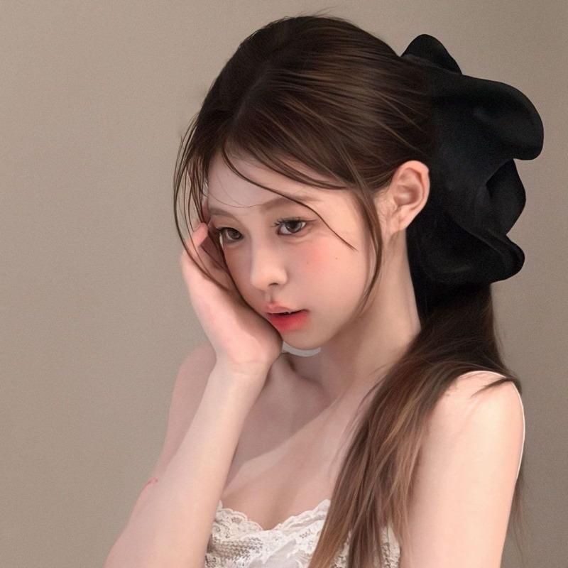 Soft Pleated Chiffon Flower Banana Hair Clips Anti Slip Holder Elegant Hair Barrettes Women Daily Wedding Party Hair Accessories