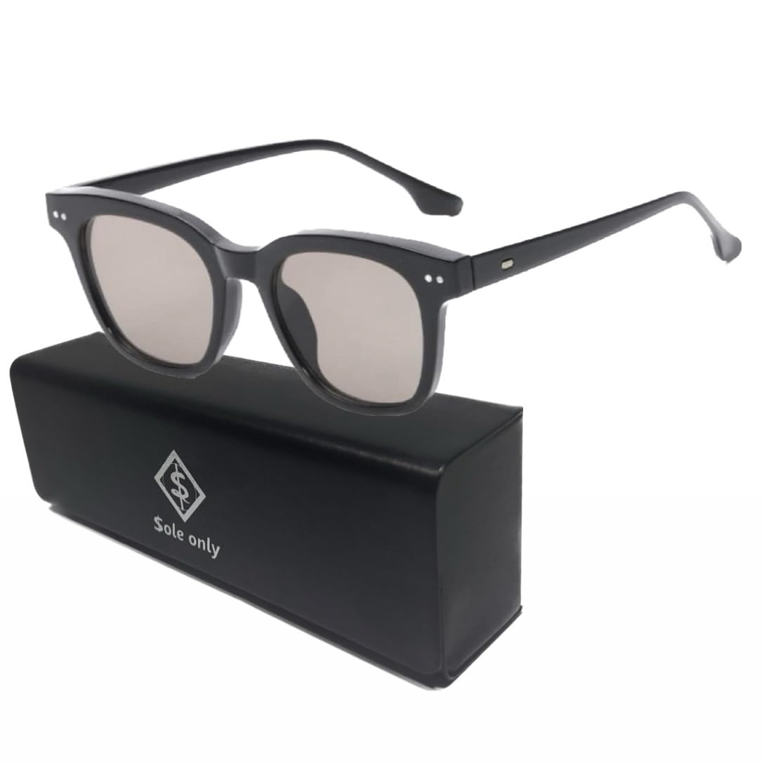 

Солнцезащитные очки Sole Only с коричневыми и черными ретро-линзами UV400, стильные и модные, простые в носке, идеально подходят для контрового света, чехол для солнцезащитных очков, модные для мужчин и унисекс