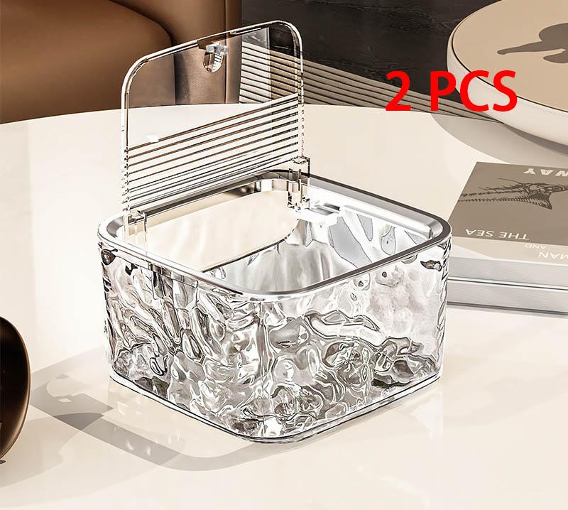 Haarschmuck Klarer Organizer Acryl Aufbewahrungsbox mit Deckel für Mädchen Zuhause Schreibtisch Schmuck Badezimmerzubehör Aufbewahrungsbox