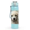1PC Puppy With Soft Cushion 750ml Color Plastic Sports Water Bottle Leakproof Flip Straw Lid Suitable for Sports Office Home Use