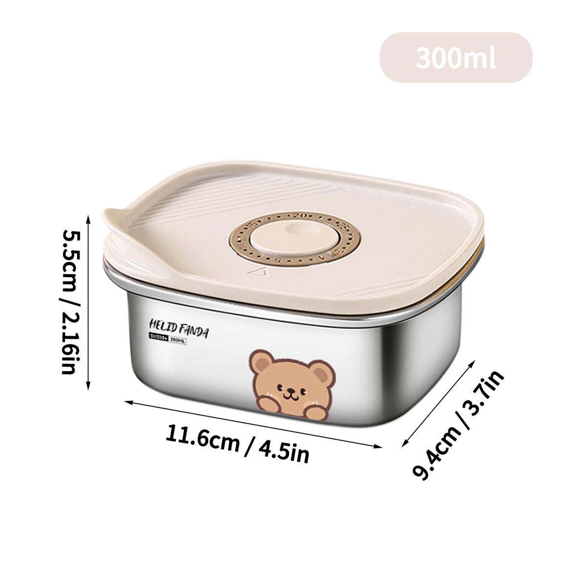 

304 Stainless Steel Food Container Portable Large Capacity Lunch Box For Students Heatable Refrigerator Sealed Fresh-Keeping Box