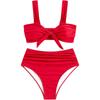 Women's Sexy Wide Strap Bandeau Split Bikini Swimsuit