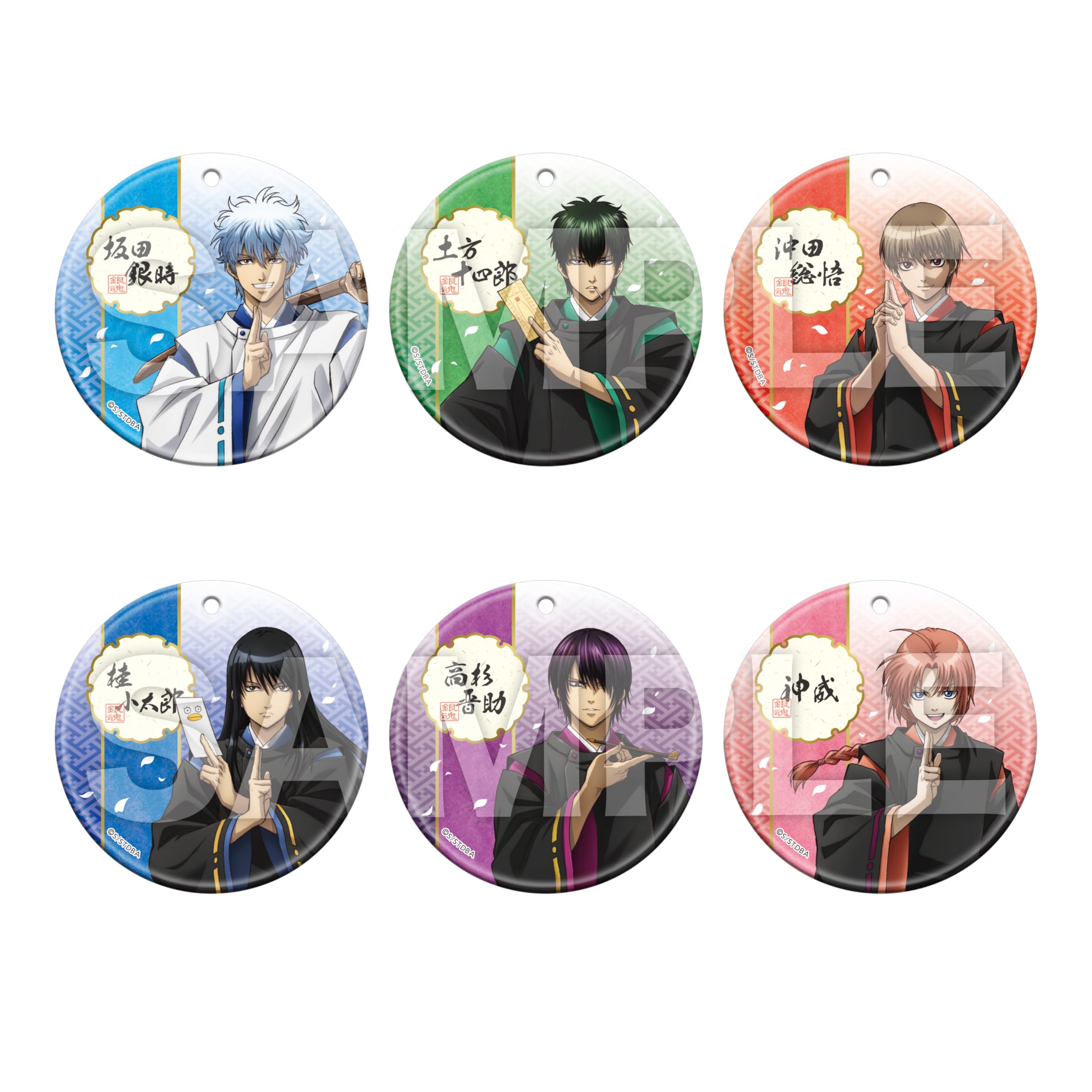 

Gintama Прозрачный Мягкий Брелок Коробка 6 штук