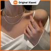 Beliebte funkelnde Halskette für Frauen Silber Farbe Schlüsselbein Kette Choker Modeschmuck Hochzeit Party Geburtstagsgeschenk