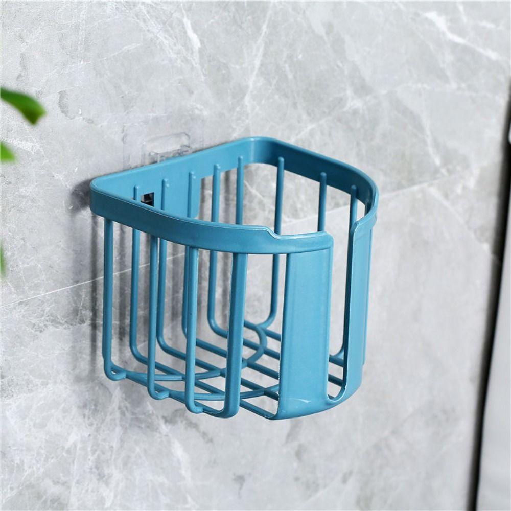 Bathroom Kitchen Punch-Free Self-Adhesive Roll Paper Tissue Holder Oilet Paper Shelf Storage Rack