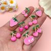 10Pcs Alloy Strawberry Charms 3D Jewelry Making Charms Stylish Fruit Pendants