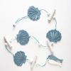 Studio Props Wall Hanging Hand Made Mediterranean Starfish Hung Fish Nautical Decor Hang Wood Marine Pendant For Home Decoration