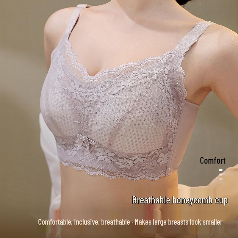 Wire-Free Push-Up Full Cup Bra for Large Breasts: Slimming, Side Fat Gathering, Anti-Sagging, Plus Size