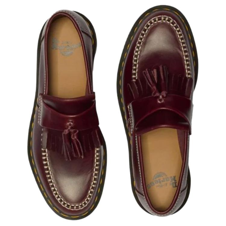 Dr. Martens Adrian Leather Vintage Slip-On Loafers Unisex loafers Cherry-Red 42849600