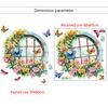 3D Fake Window Wall Sticker Self Adhesive Window Sill Flower Butterfly Decal for Living Room Bedroom Decoration Home Decor