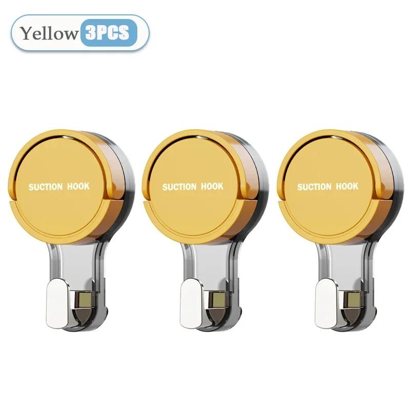 1/3pcs Suction Cup Hooks No Punching Wall Hooks for Bathroom Kitchen Bedroom Reusable Towel Clothes Hanger Hook Home Organizer