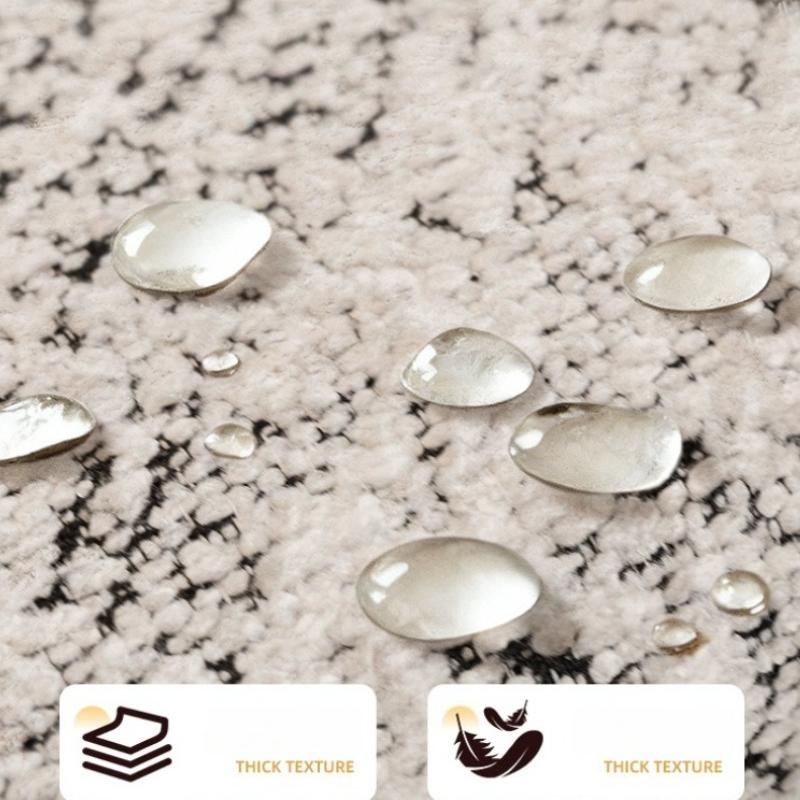 Anti Slip and Oil Proof Sofa Cushion Black White Thick Breathable Sofa Cover Chenier Non Slip Sofa Armrest Towel Backrest Towel Home Art Decoration