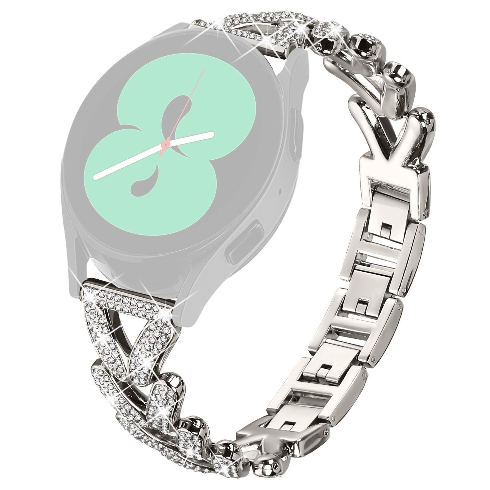 

Zinc Alloy Twisted Watch Band Rhinestone Decor for Verizon GizmoWatch Disney Edition Watch Strap Starlight