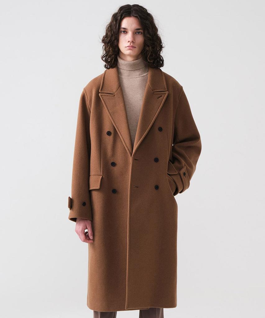 STCO Double-Breasted Wool Coat Brown (Oversized)_Sctud74Osh