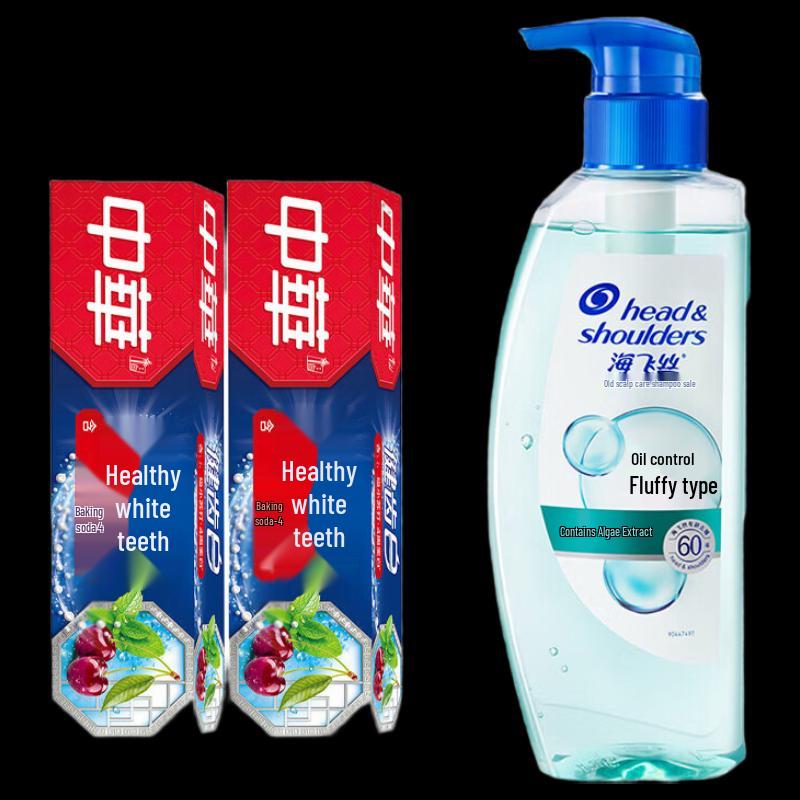 Zhonghua Healthy Teeth Whitening Toothpaste & Anti-Dandruff Shampoo Set