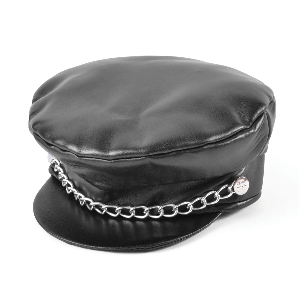 Bristol Novelty Unisex Adults Punk Leather Cap