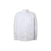 Solid Color Casual Square Collar Single Breasted Long Sleeve Shirt Men Shirts White C0971-WHT