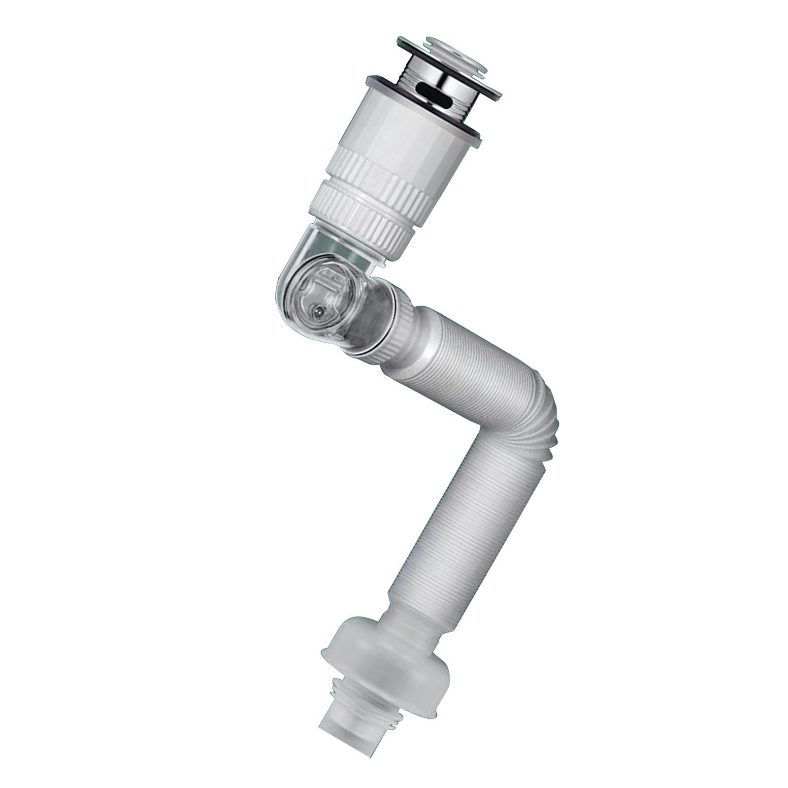 

Вращающаяся труба слива против запаха Легко устанавливается и чистится Вращающаяся труба слива из АБС-пластика Аксессуар для ванной комнаты для умывальника и раковины белый