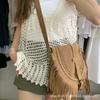 New handheld handmade suede fringed bag women's retro saddle fashion trend shoulder bag messenger bag