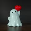 Cute Ghost Decoration Spooky Halloween Ghost Figurine Resin Desktop Ornament for Home Office Decor Cute Pumpkin for Tabletop