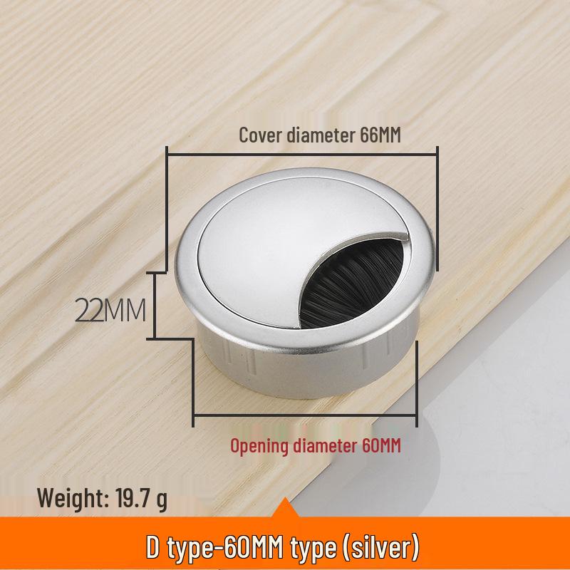 Round Plastic Cable Grommet Hole Cover for Office Desk - Sizes 50/60/65/80 Mm