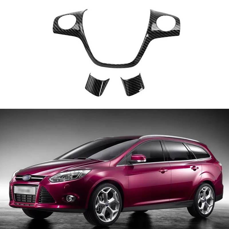 For 12-14 Ford Focus MK3 13-15 KUGA11-17 C-MAX Steering Wheel Decorative Stickers