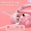 KE-01 Wireless Earbud Support SD-Card RGB Bluetooth-compatible 5 Light Lovely Rabbit Ear Foldable