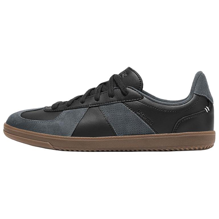Skechers Hotshot Training Shoes Soft Leather Fashion Comfortable Color Block Versatile Durable Lightweight Low Top Sneakers Men sneakers 254153-BLK 39.5