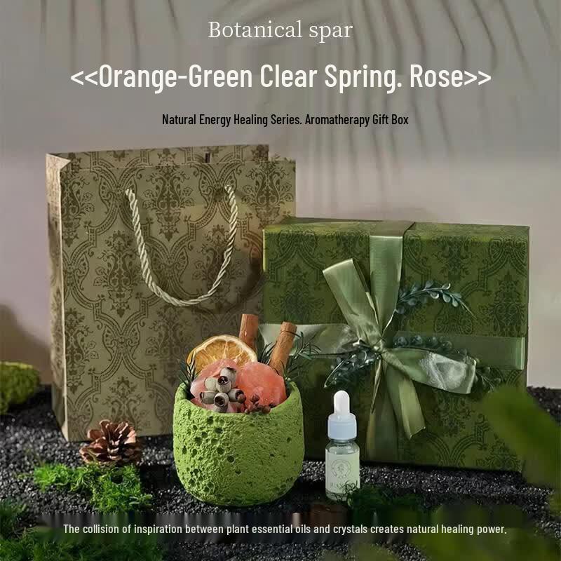 BAHAINIAO Flameless Crystal Stone Aroma Diffuser Gift Set